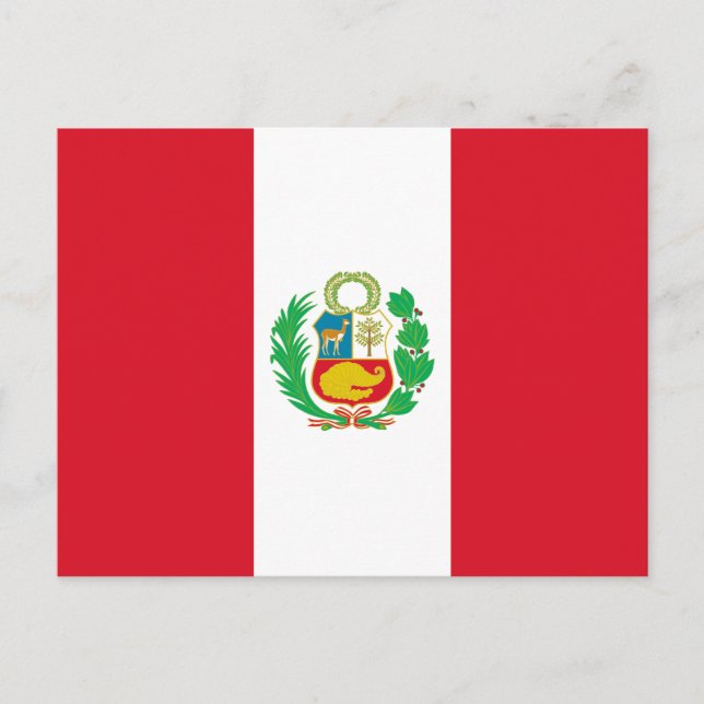 Peru-Flagge Postkarte (Vorderseite)