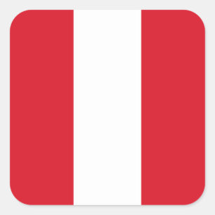 Peru-Flagge Quadratischer Aufkleber