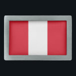 Peru-Flagge Rechteckige Gürtelschnalle<br><div class="desc">Patriotische Flagge Perus.</div>