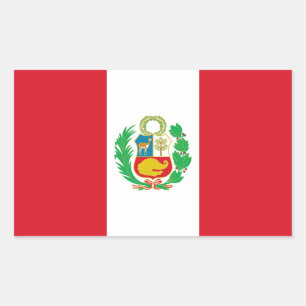 Peru-Flagge Rechteckiger Aufkleber