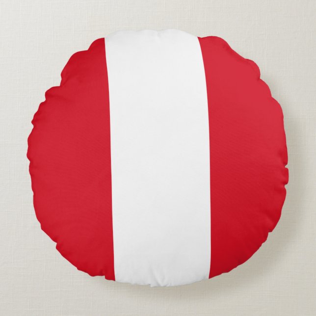 Peru-Flagge Rundes Kissen (Vorderseite)