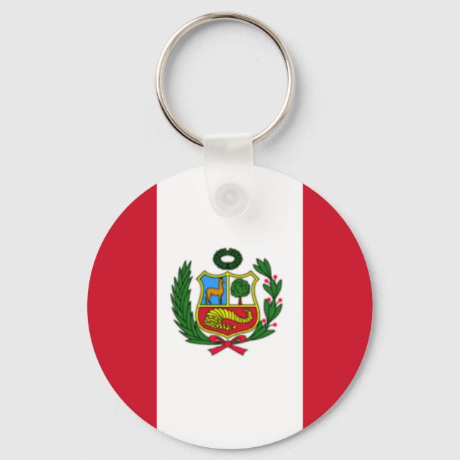 Peru-Flagge Schlüsselanhänger (Vorderseite)