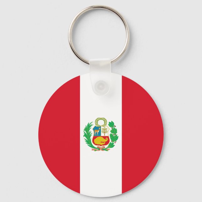 Peru-Flagge Schlüsselanhänger (Vorderseite)