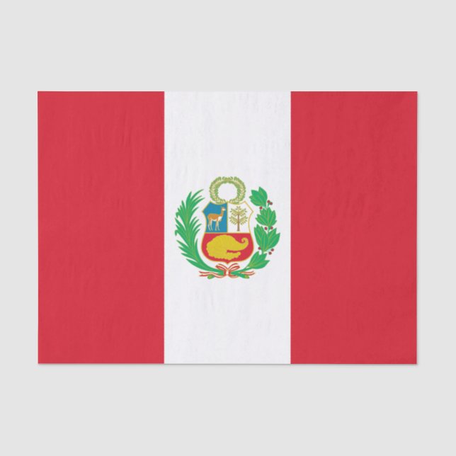 Peru-Flagge Seidenpapier (Vorderseite)