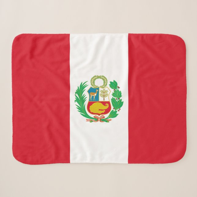 Peru-Flagge Sherpadecke (Vorderseite (Horizontal))