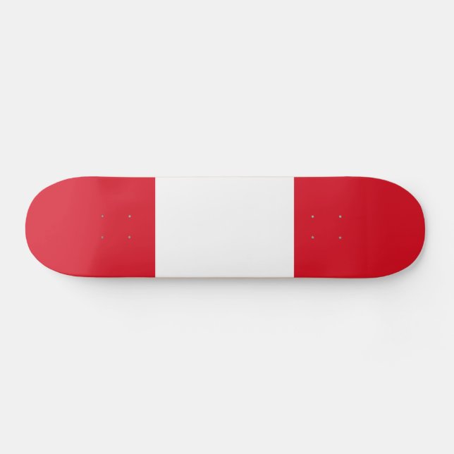 Peru-Flagge Skateboard (Horizontal)