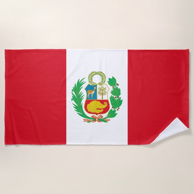 Peru-Flagge Strandtuch (Vorderseite)