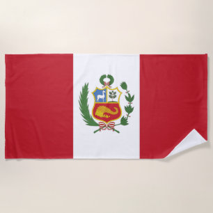 Peru-Flagge Strandtuch