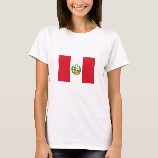 Peru-Flagge T-Shirt (Vorderseite)