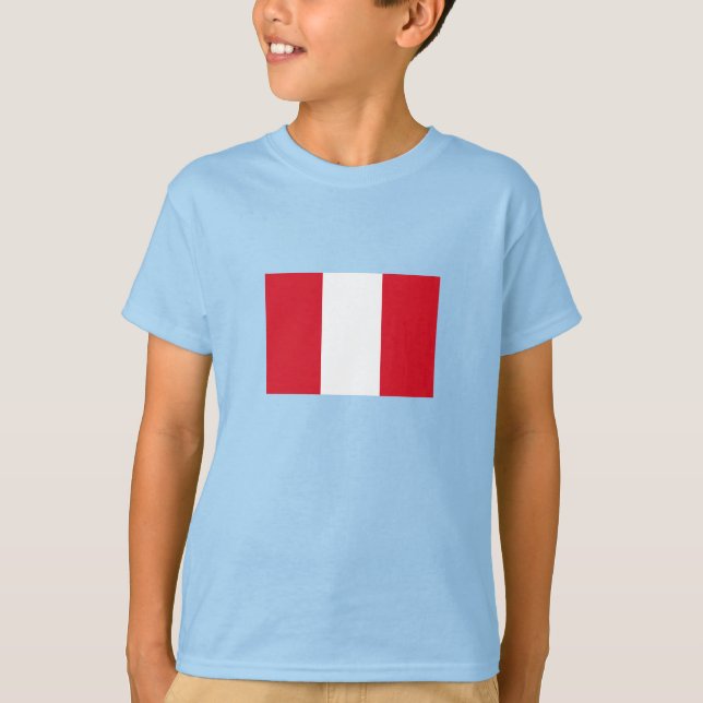 Peru-Flagge T-Shirt (Vorderseite)