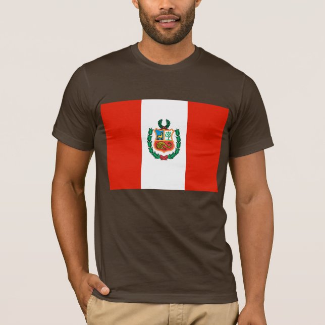 Peru-Flagge T-Shirt (Vorderseite)