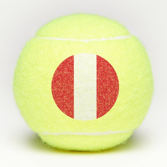 Peru-Flagge Tennisbälle (Vorderseite)
