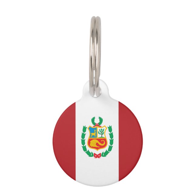 Peru-Flagge Tiermarke (Rückseite)