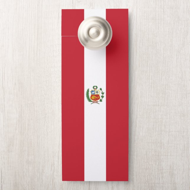 Peru-Flagge Türanhänger (Auf Knauf)