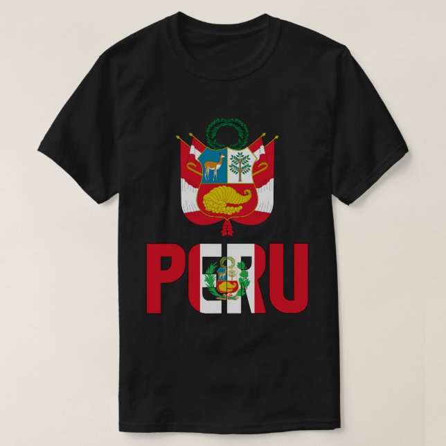 Peru-Flagge und -mäntel T-Shirt (Design vorne)