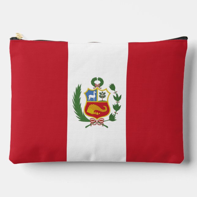 Peru-Flagge Zubehörtasche (Vorderseite)