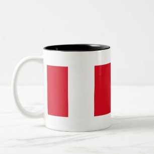 Peru-Flagge Zweifarbige Tasse