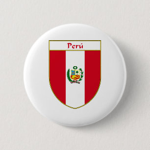 Peru-Flaggen-Schild Button