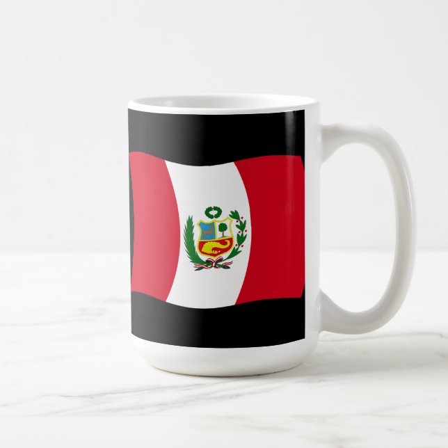 Peru-Flaggen-Tasse Kaffeetasse (Rechts)