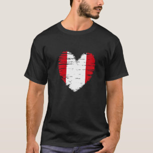 Peru Herz Peruanische Flagge Peruanischer Stolz T-Shirt