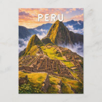 Peru Illustration Reise Kunst Vintage