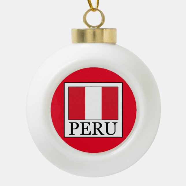 Peru Keramik Kugel-Ornament (Vorderseite)