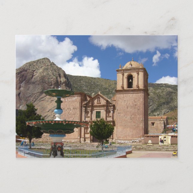 Peru-Kirche Postkarte (Vorderseite)