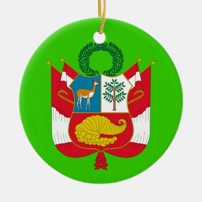 PERU* kundenspezifisches Wappen Keramikornament (Vorne)