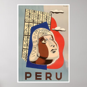 Peru-Kunstposter-Reiseplakat Peruanisches Zuhause Poster