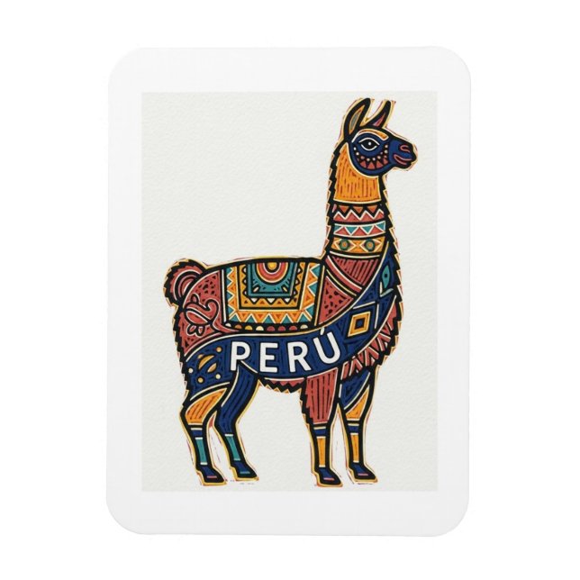 Peru Lama Magnet (Vertikal)