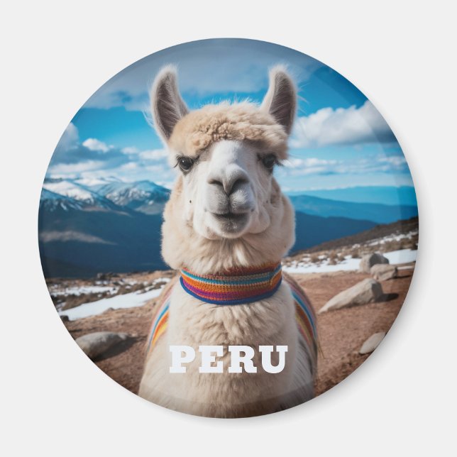 Peru Llama Magnet (Vorne)