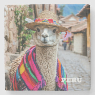 Peru Llama Steinuntersetzer