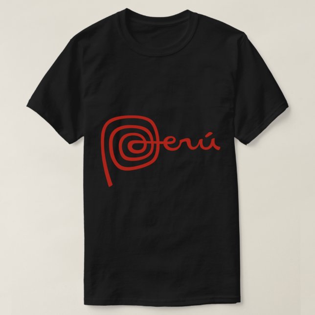 Peru Logo Nazca Lines Sticker T-Shirt (Design vorne)