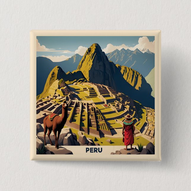 Peru Machu Picchu Button (Vorderseite)