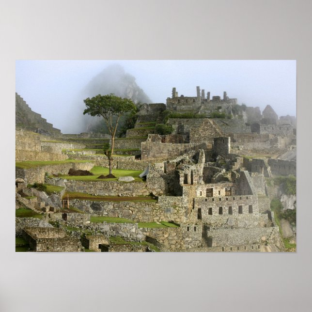 Peru, Machu Picchu. Die alte Zitadelle Poster (Vorne)