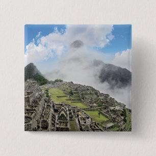 Peru, Machu Picchu, die antike verlorene Stadt der Button