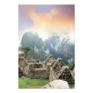 Peru, Machu Picchu, die antike verlorene Stadt der Fotodruck