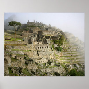 Peru, Machu Picchu. Die antike Zitadelle von Machu Poster