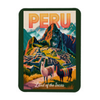 Peru Machu Picchu Illustration Reise Kunst Vintage