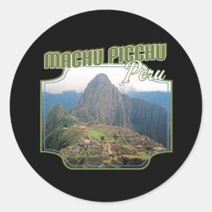 Peru Machu Picchu Ruins - Huayna Picchu Runder Aufkleber