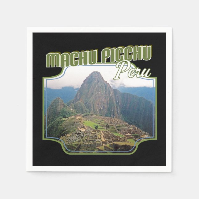 Peru Machu Picchu Ruins - Huayna Picchu Serviette (Vorderseite)