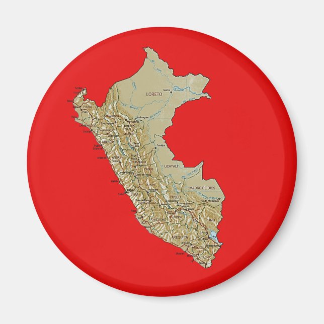Peru Map Magnet (Vorne)