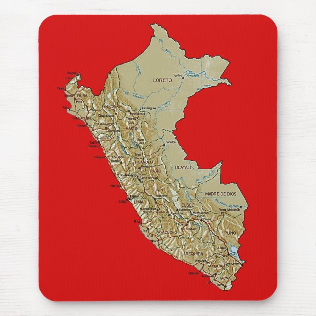 Peru Map Mousepad (Vorne)
