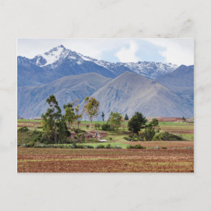 Peru, Maras. Landschaft über dem heiligen Tal Postkarte