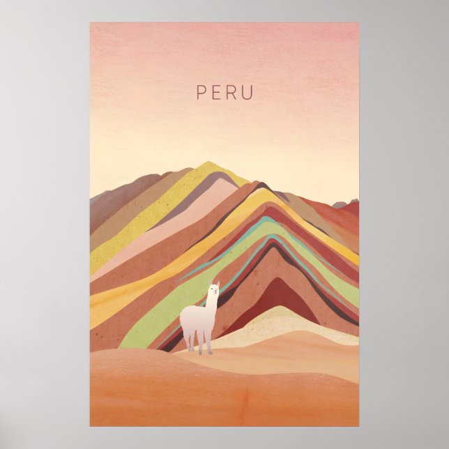 Peru-Minimal-Reiseposter Poster (Vorne)