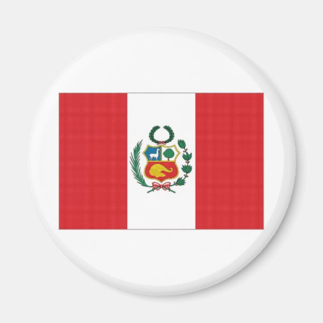 Peru-Nationalflagge Magnet (Vorne)
