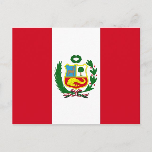 Peru-Nationalflagge Postkarte (Vorderseite)