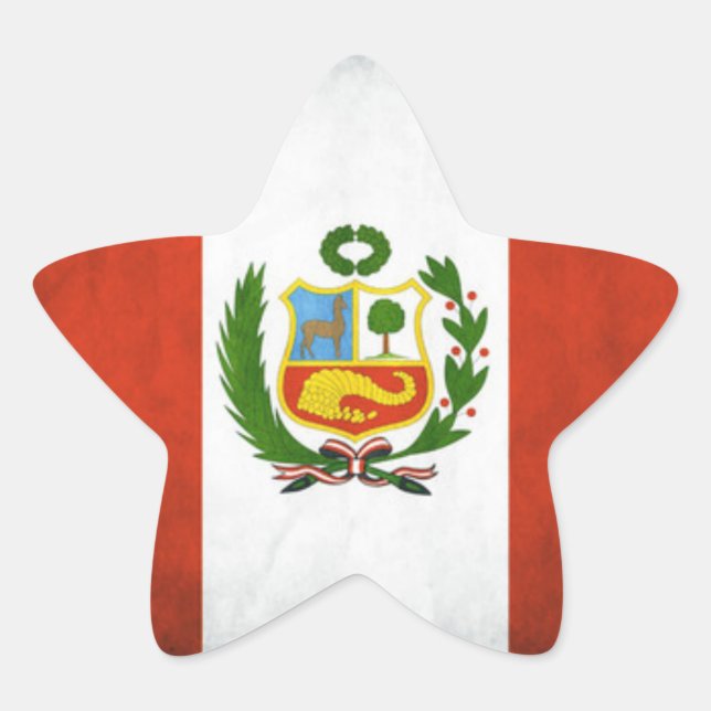 Peru-Nationalflagge Stern-Aufkleber (Vorderseite)