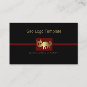 Peru Nazca Gold Geoglyph Fox Logo Visitenkarte