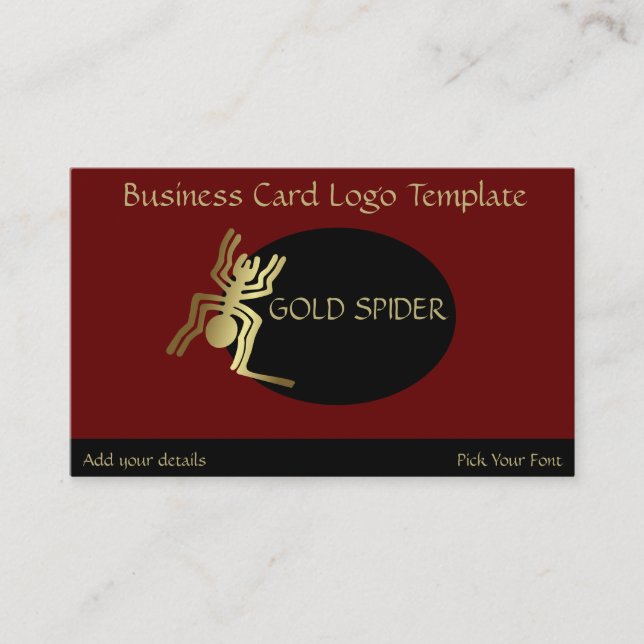Peru Nazca Lines - Gold Spirit Logo Visitenkarte (Vorderseite)